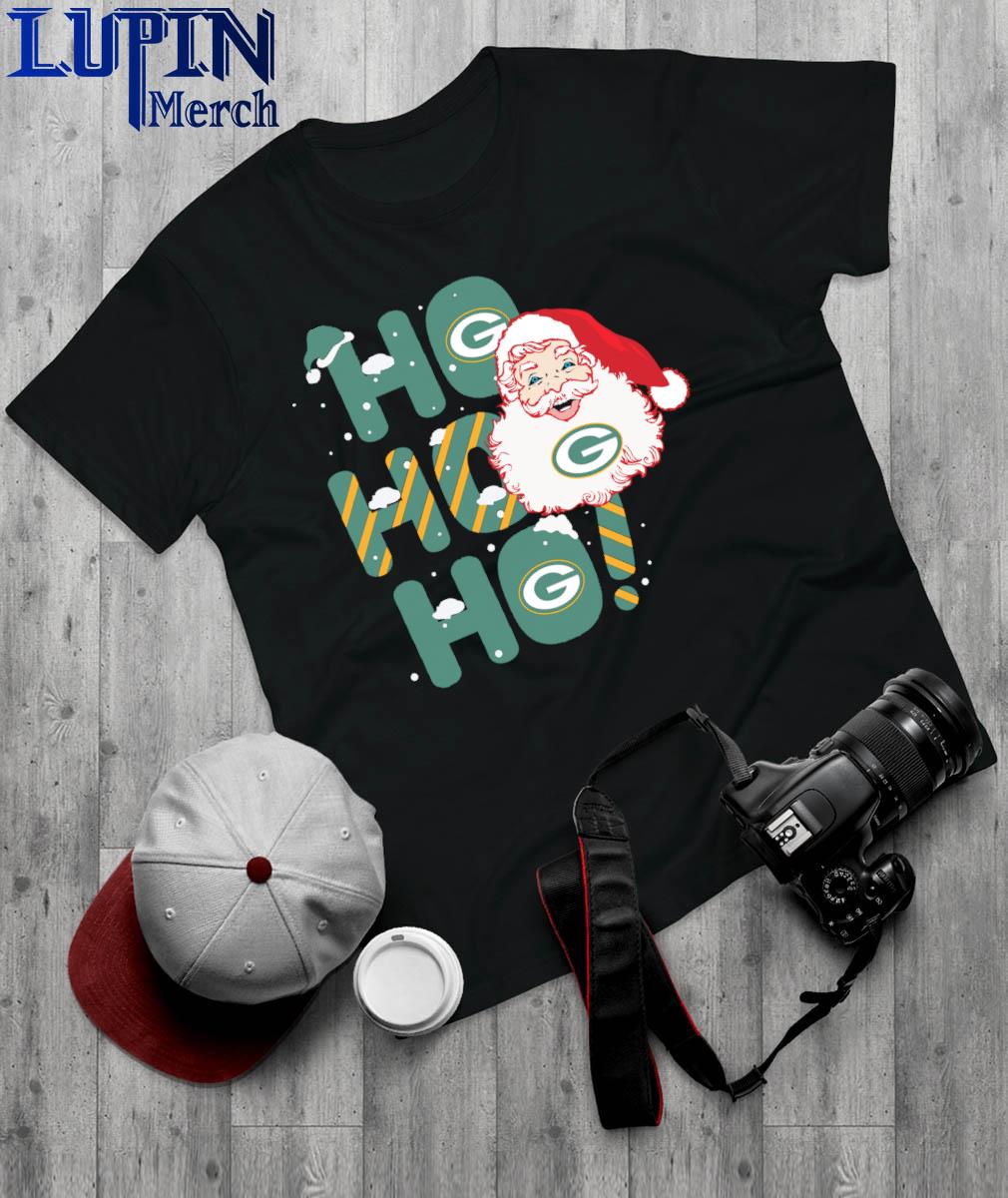 Official Green Bay Packers Santa Claus Ho Ho Ho Merry Christmas Shirt