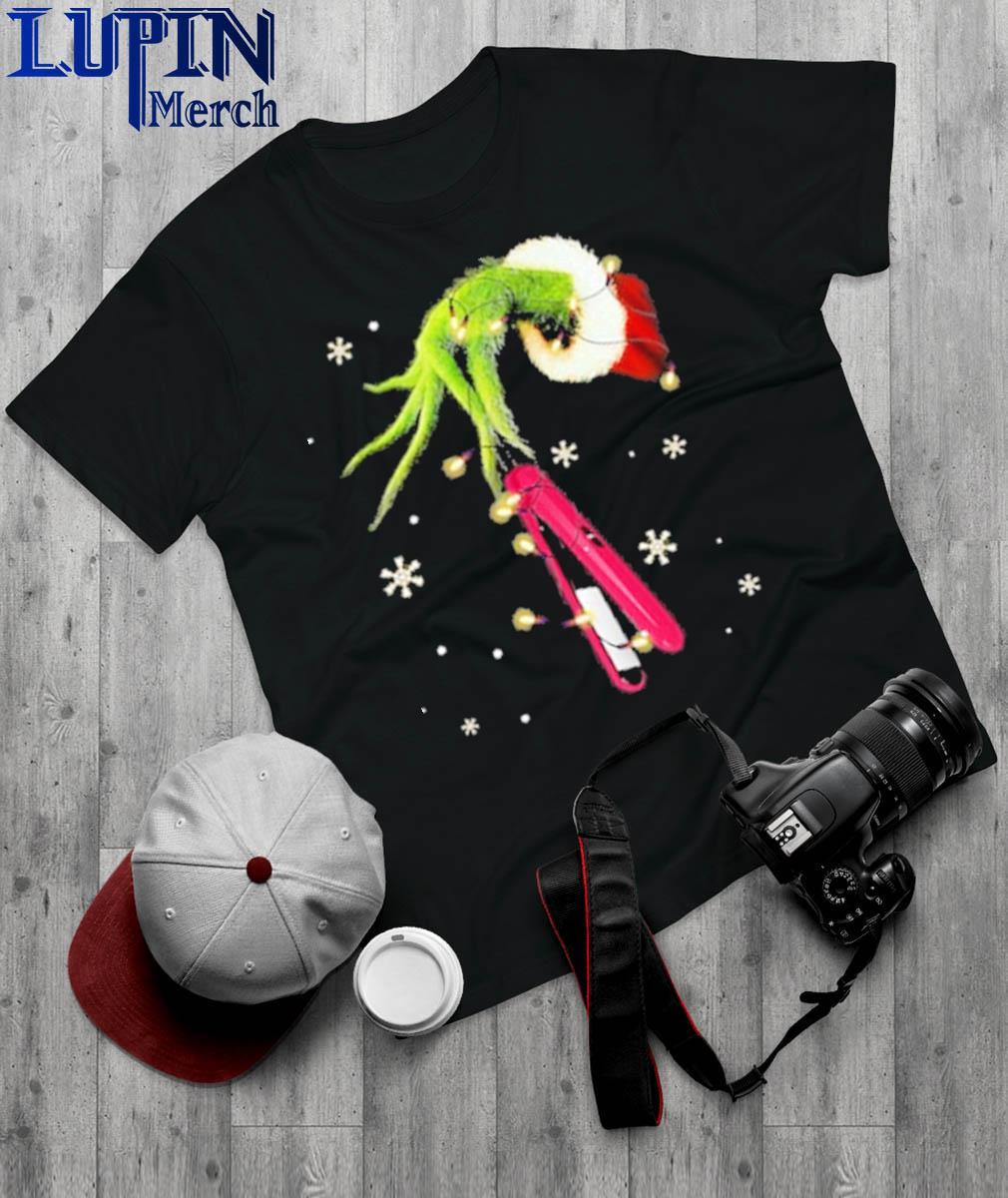 Official Grinch Hand Holding Straighteners Christmas Shirt