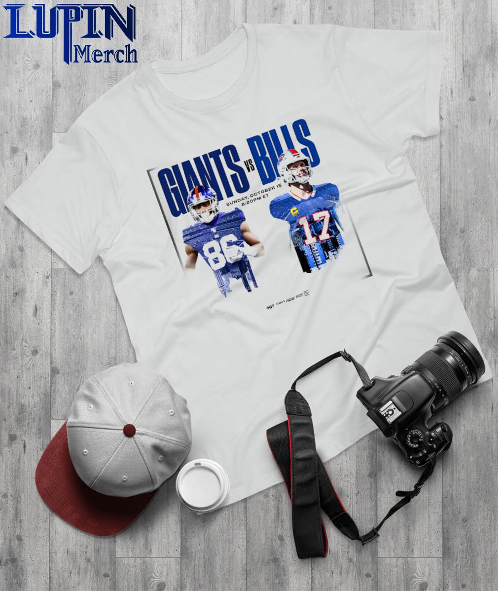 Official new York Giants Vs Buffalo Bills 2023 A Sunday Night Football Matchup Shirt