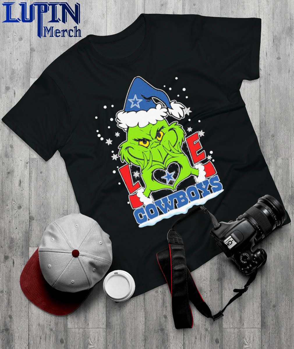 Official Grinch love Dallas Cowboys merry christmas shirt