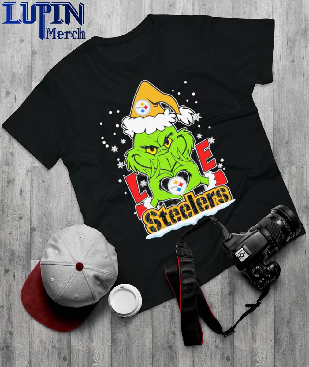 Official Grinch love Pittsburgh Steelers merry christmas shirt