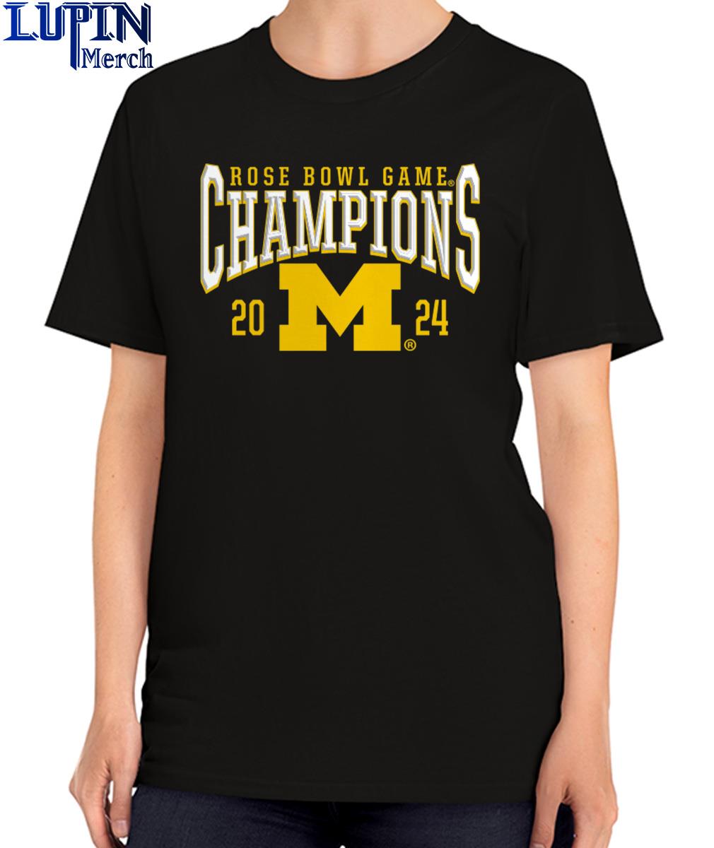 Official michigan Wolverines Football Rose Bowl Champs 2024 Logo T